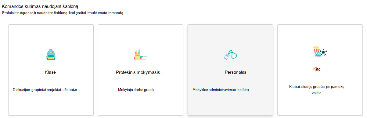 pasirinkti personalą