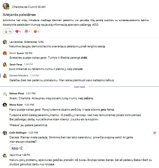 Visas kanalo pokalbio rodinys