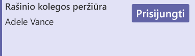 Mygtukas Prisijungti kalendoriaus susitikime
