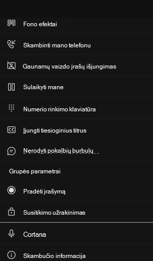 Išplėsti mobiliųjų įrenginių susitikimo valdikliai