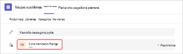 Ekrano kopija, rodanti, kaip prijungti MTR prie tiesioginio įvykio programoje 