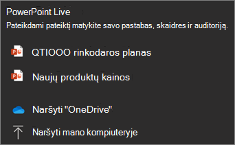 PowerPoint Live sharing file options