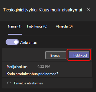 Naujas skirtukas yra pirmasis skirtukas