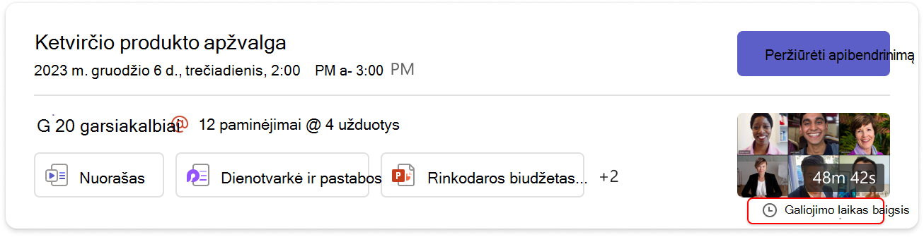 Galiojimo pabaigos apibendrinimas Chiclet