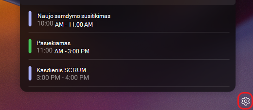 „Teams“ skydelio nustatymai