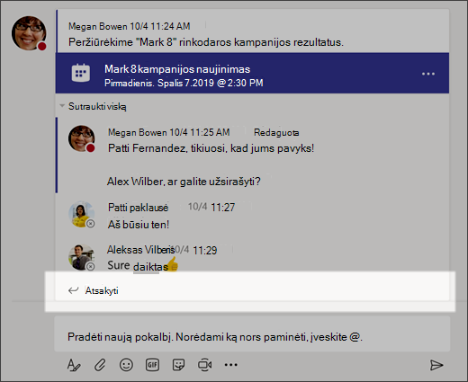 Atsakymas į pokalbį