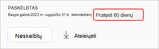 Ekrano kopija, kurioje rodoma, kaip atšaukti internetinio seminaro įrašo publikavimą