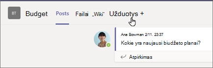 Pasirinkite pliuso ženklą, kad įtrauktumėte naują mokymosi skirtuką