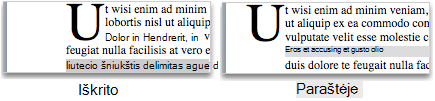 Dropped and in margin capital letters