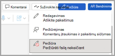 Peržiūros parinktys