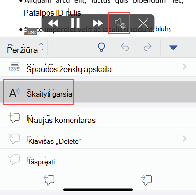 Bakstelėkite Skaityti garsiai