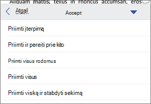 Susektų keitimų priėmimas
