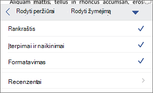 Rodyti žymėjimą