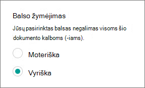 Balso pasirinkimas