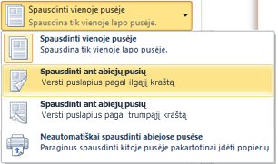 Spausdinti abiejose pusėse