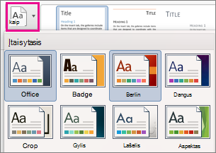 On the Design tab, select Themes