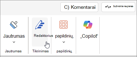Word menu