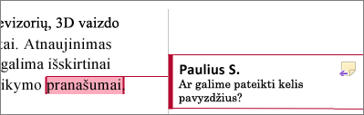 A comment in the margin is highlighted