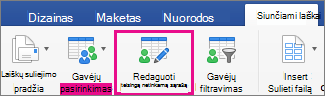 Click to edit the recipients list