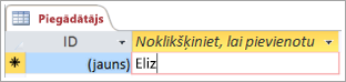 ID ekrāna fragments piegādātāju tabulā