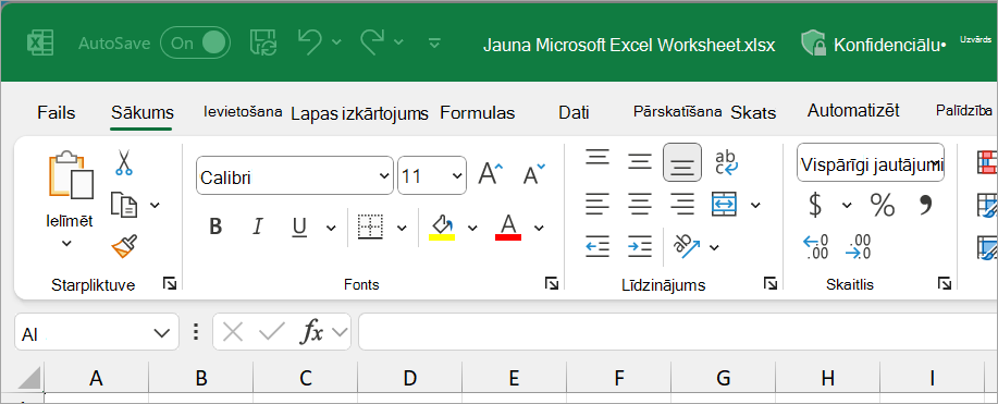 Jauns Excel fails
