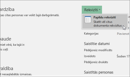 Papildu rekvizīti