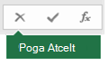 Formulu joslas pogas Atcelt attēls
