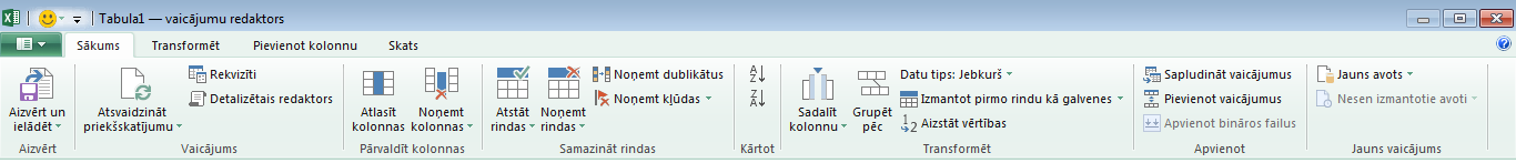 Noklikšķināšana uz Uzdevumi