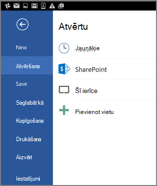 Faila atvēršana