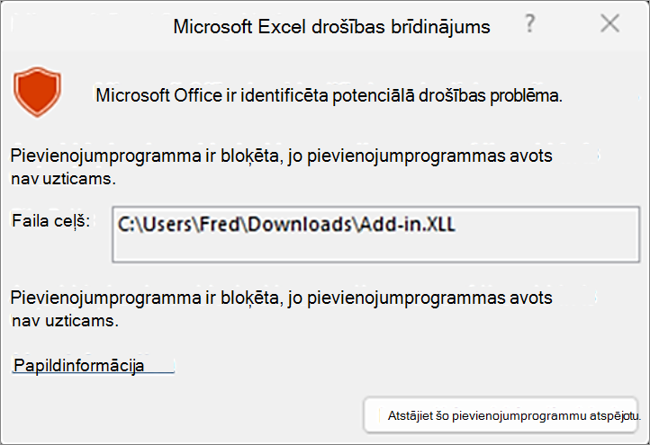 XLL paneļa bloķēšana