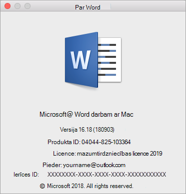 Par Word dialoglodziņu