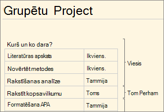 Vairāku autoru sadarbība programmā OneNote Web App