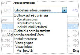 Adrešu grāmatas saraksts