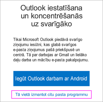 Noklikšķiniet uz saites, lai iespējotu sinhronizāciju