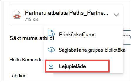 Lejupielādēt pielikumu programmai New Outlook