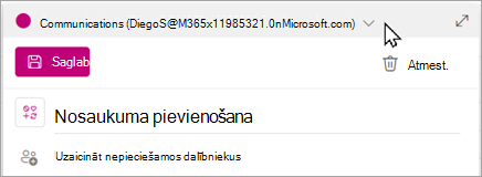 Nolaižamajā izvēlnē izvēlieties savu grupu, lai ieplānotu pasākumu šajā kalendārā.