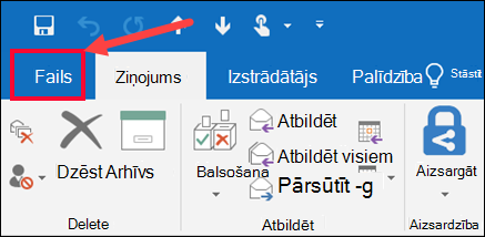 Atlasiet izvēlni Fails un pēc tam Saglabāt kā.