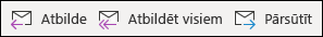Izvēlnes vienumi Atbildēt