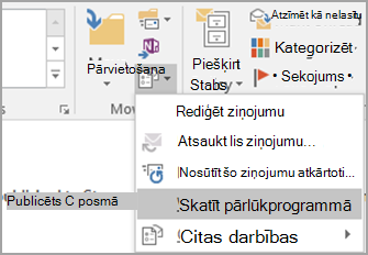 Izvēlieties Skatīt pārlūkprogrammā.