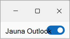 Pārslēgšanās no jaunā Outlook ekrānuzņēmuma