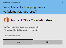 Noklikšķiniet, lai izpildītu uzvedni