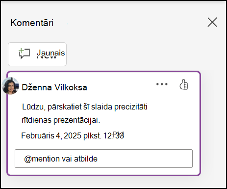 Komentāra pievienošana
