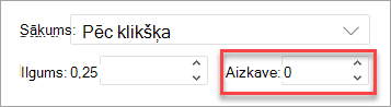 Lauks Aizkave, lietojot animāciju programmā PowerPoint tīmeklī.