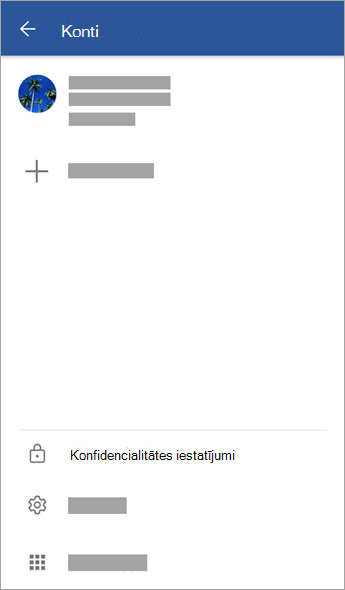 Ekrānuzņēmums, kurā redzama opcija Konfidencialitātes iestatījumi operētājsistēmā Android