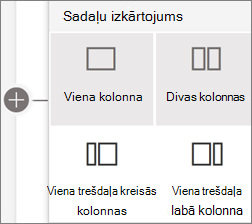 Sadaļu izkārtojumi