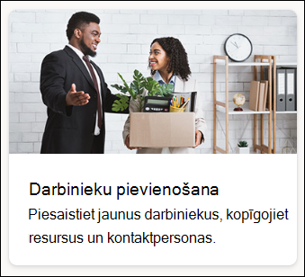 Darbinieku pievienošanas veidnes ekrānuzņēmums