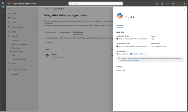 Copilot tērzēšana nav atspējota klasiskajā Outlook