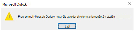 Šifrēta e-pasta kļūda programmā Outlook