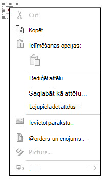 Outlook lejupielāde vai saglabāšana attēla formātā