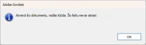 Ātrās drukāšanas PDF kļūda Outlook datora versija